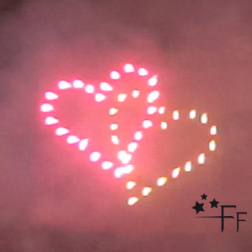 Feuerbild, Doppel Herz XXL