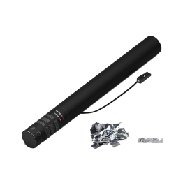 Konfettishooter - Metallic Flitter silber, 50 cm